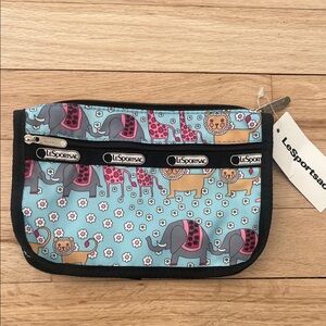 NWT! LeSportsac Kids Animal Print Pouch